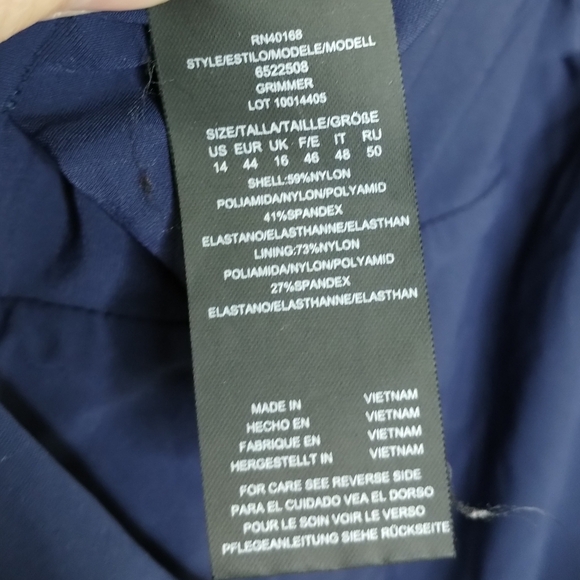 AMORESSA A Little Something Glimmer Navy One Piece Swimsuit Women's Size 14 - Picture 6 of 6